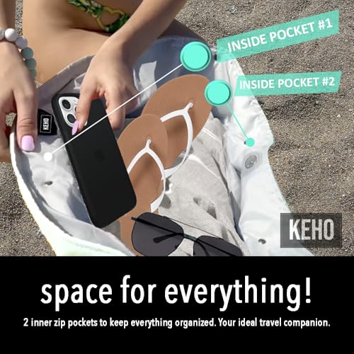 Image of Keho Waterproof Beach Bag with Pockets For Women (Sandproof)
