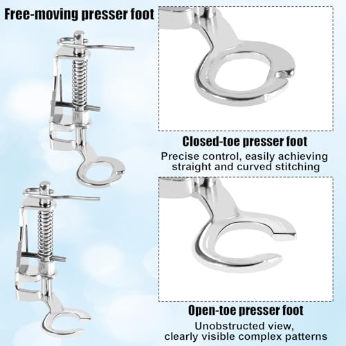 Set 4 Piezas Pies para Máquina de Coser Libre Movimiento miniatura 4