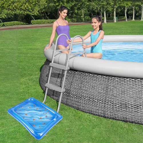 Aufblasbares Pool-Fußbad, 60x45cm Aufblasbares Fußbecken, Aufblasbare Pool Fußwanne mit Ballonpumpe, für Pools Home Spa Schwimmbecken,Whirlpool (Blau)