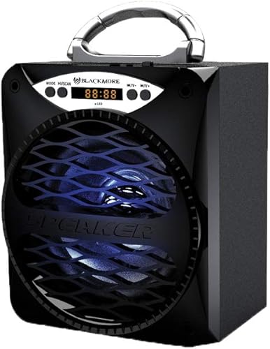 Blackmore Pro Audio Altavoz Bluetooth recargable con MP3 y Led