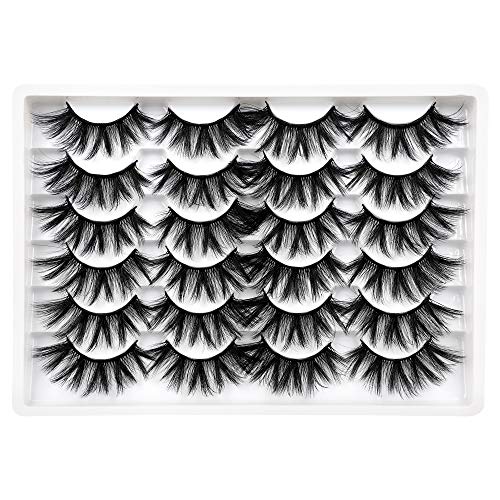 ALICE False Eyelashes 20MM Faux Mink Lashes 3D Dramatic Fluffy Fake Eye Lashes 12 Pairs Pack
