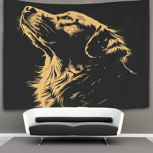 Tapisserie murale chien 3D pour transformer l'ambiance de votre salon cocooning