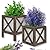 Autumn Alley Farmhouse Front Porch Planters Set of 2 Stand with Galvanized Corrugated Metal Planters for Outdoors/Indoors - Rustic Wood Square Planters Box on Legs – Charming Farmhouse Décor, Brown