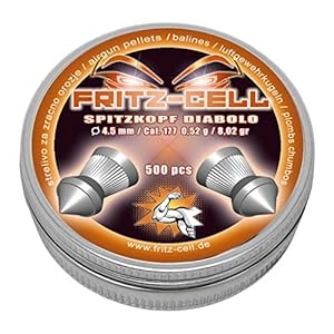 WEILAX 500 Spitzkopf Diabolos 4,5mm Fritz-Cell für Luftgewehr Luftpistole 4,50 Diabolo