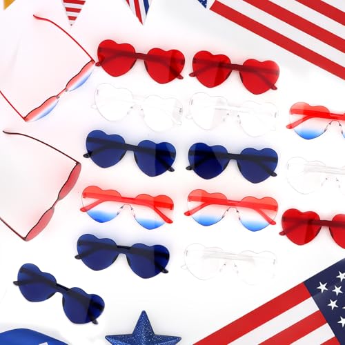 Image of Heart Sunglasses 12 /18 /24 Pcs Heart Shaped Glasses for Women Cute Funny Party Glasses Party Favors Accessories