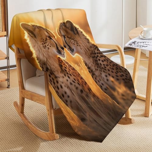 Couverture moelleuse avec imprimé léopard, cadeau idéal de 130x180cm - 7