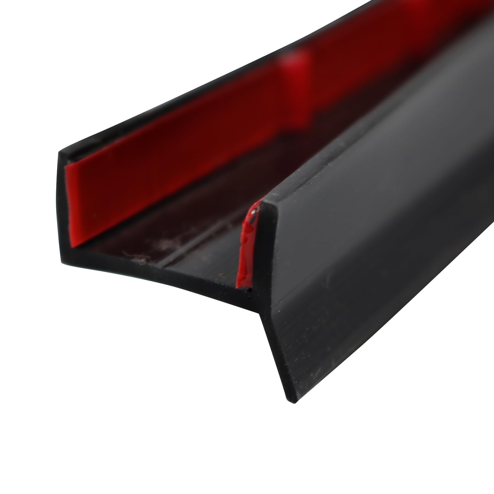 ACESOME Rubber Plinth Sealing Strip, Flexible Door Seal Strip, Self Adhesive Kitchen Plinth Sealing Strip, Waterproof Door Draft Excluder Strip for 15 mm-18mm Doors, Kitchen, Bathroom (Black, 3M)