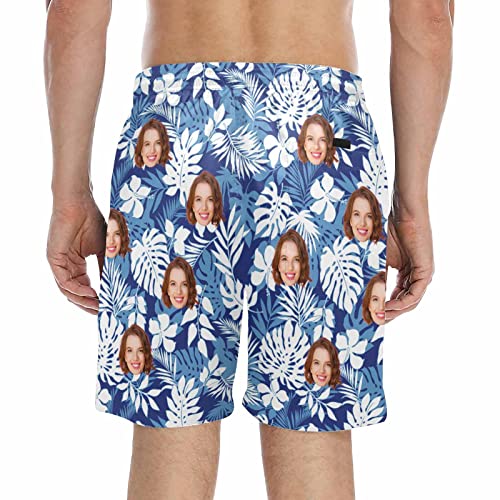 Custom Swim Trunks with face Personalized Photo Gifts Swim Shorts for Men Customized Novelty Beach Board Short for BF2