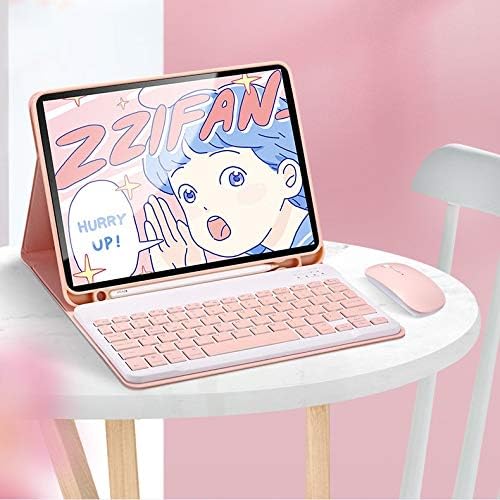 ワイヤレスマウス付き Ipad Mini 5 Mini 4 キーボードケース かわいい キャンディーカラー レディース アイパッド ミニ5 ミニ4 分離式 カラーキーボード ケース Mini5 Mini4 カバー アップルペンシル収納可能 ペンホルダー付き 女性 人気 Mini4 Mini5 ピンク 正規店