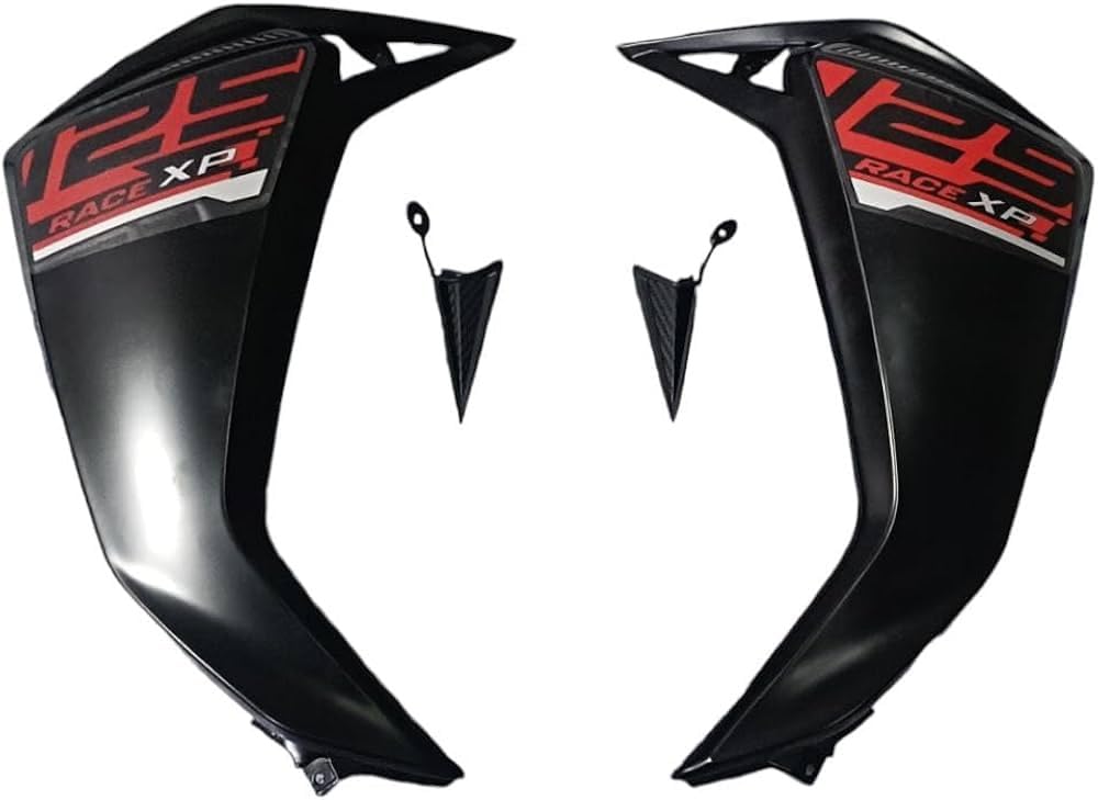 Bottom Side Panel Set (TPFC) Compatible with Ntorq 125 Race XP Edition, Premium ABS Scooter Side Body Panels with Jali, Matt Black-Red, Set of 4-image-32