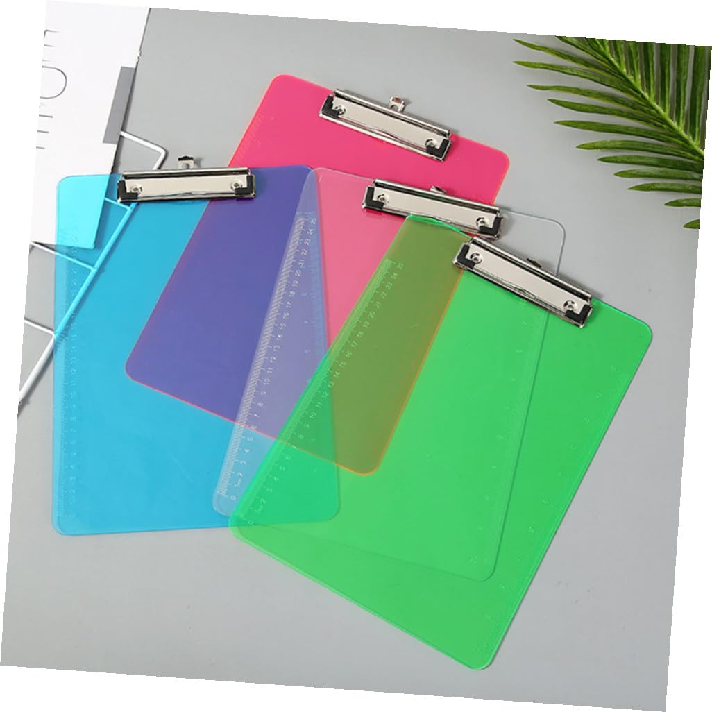 4piezas De Notas Carpeta Portapapeles De Colores y Oficina Clips Para Archivos
