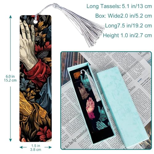 Marque-pages mains priantes lot de 6, cadeau idéal pour les lecteurs - 2