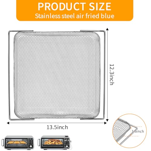 Image of Air Fryer Accessories for Ninja Foodi 13 in 1 SP351 SP301 SP201 Air Fry Countertop Toaster Oven, 13.5''x12.3'' Air Fryer Replacement Parts Basket Wire Rack Roasting Steamer Grill Racks Tray