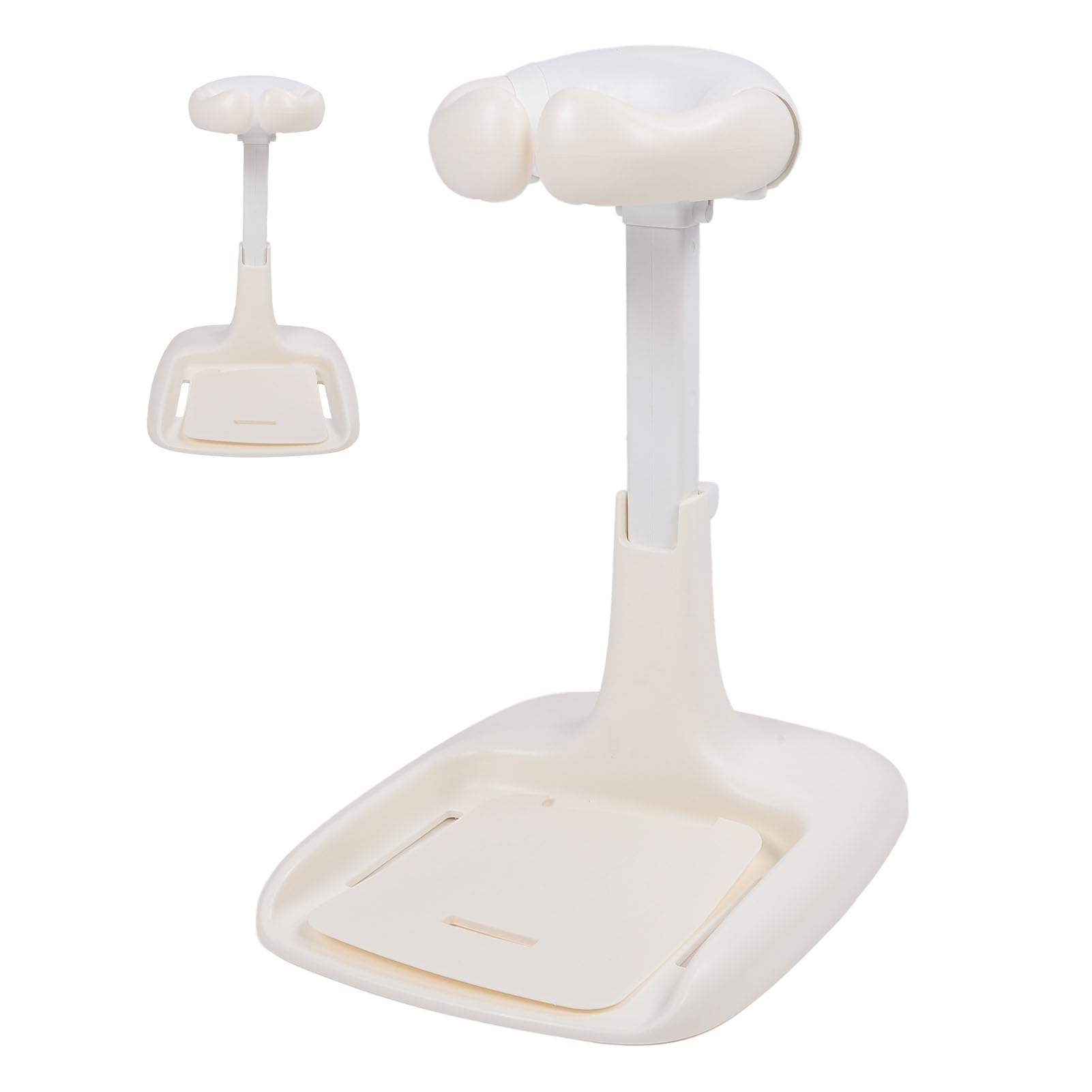 Rosvola Torre de Baño Baby Hug, Soporte de Pie de Ajustable para Baby Shower, Diseño Antideslizante para Bebés y Niños Pequeños, 40x50x60cm (Caqui)