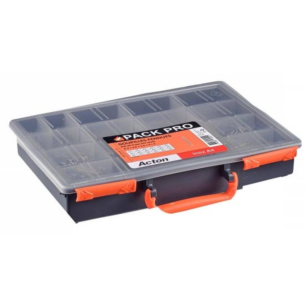 25 pasadores divididos 10 x 140 mm - DIN 94 - ISO 1234 - NFE27-487 - UNI 1336 - Inox A4 - D-Work