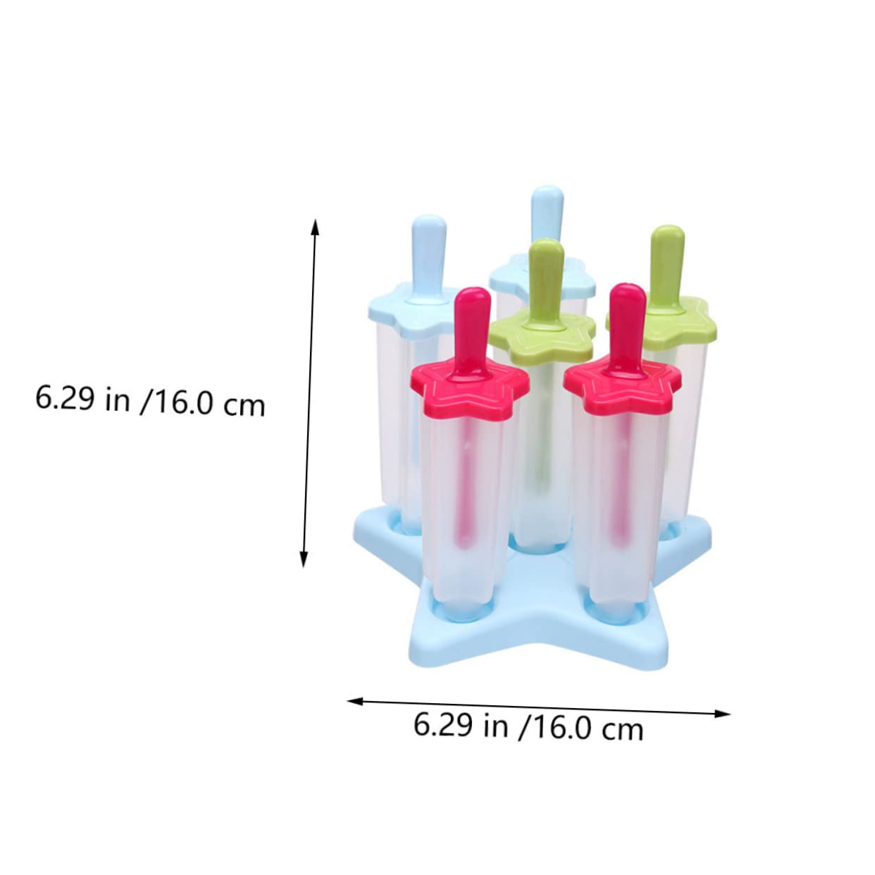 FUNOMOCYA 1Set Creative Ice Stick Mold DIY Ice Lolly Mould Unique Shapes Easy Release Design for Pudding and Candy Random Color Mix Random Color