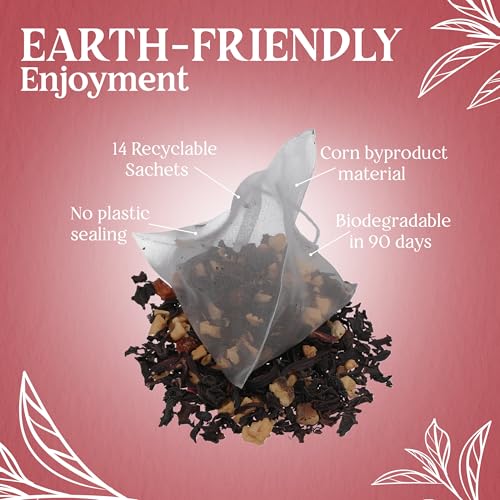 Happy Valley Tea Company Berry Sangria Black Hibiscus Tea: Craft Mocktail Tea'S By Happy Valley Tea Company 14 Servings To Be Enjoyed Hot thumb #3