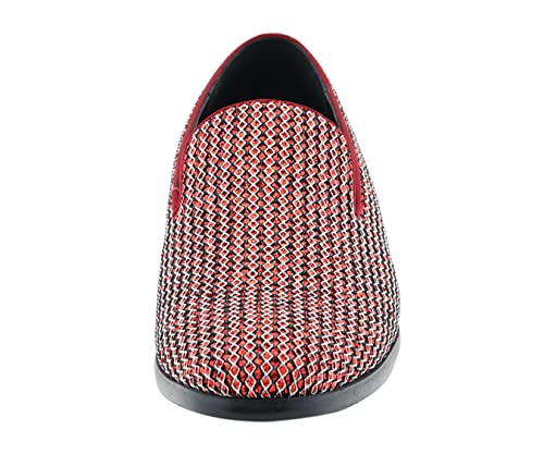 Image of Amali Men's Embellished Velvet Tuxedo Loafers, Smoking Slippers