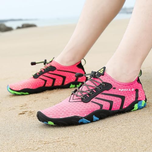 Image of SAGUARO Water Shoes for Women - Barefoot Quick-Dry Aqua Sock, Lightweight, Breathable for Swimming, Beach and Outdoor Activities Size 5.5-10.5
