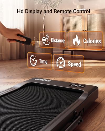 Image of Superun Walking Pad with 6% Incline, Under Desk Treadmill, 3 in 1 Portable Treadmills for Home with Remote Control LED Display, 2.5 HP Quiet Mini Treadmill for Office Home Use, 300 Lbs Capacity