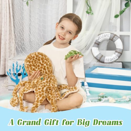 Image of Octopus Stuffed Animal with 4 Sea Animals, 23.6 inch Sea Life Plush