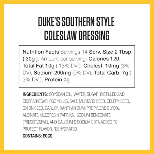 Image of Duke's Southern Style Coleslaw Dressing - Tangy & Classic, 14 Ounce (Pack of 1)