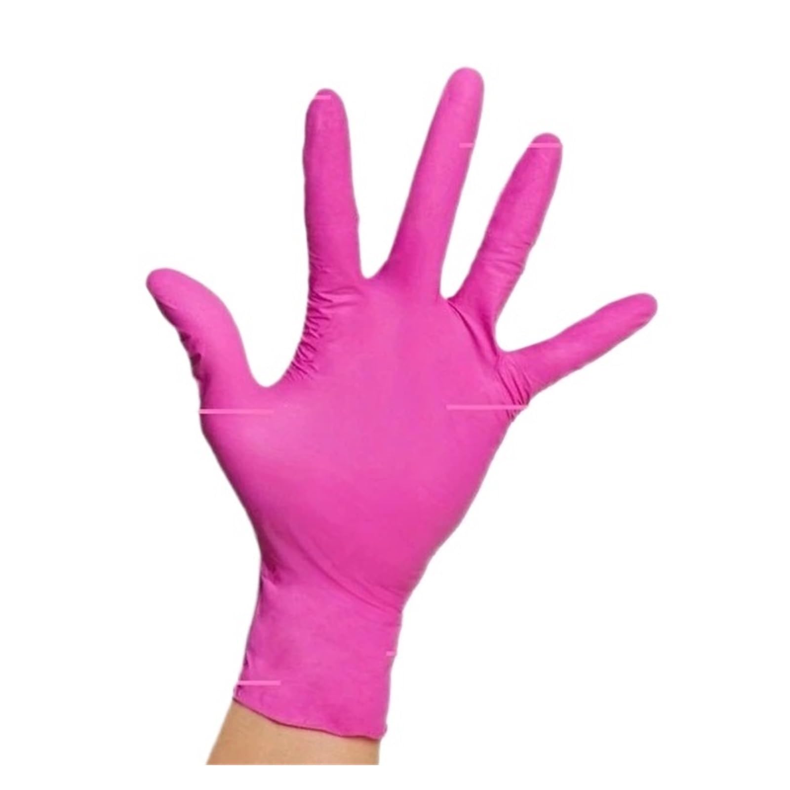 20/50/100 Szt. Fuksja Nitrylowe Jednorazowe Rękawiczki 3,5mil Lateksowe Bezpudrowe Sprzątanie Gospodarstwa Domowego Do Gotowania Kuchnia Ogrodnictwo(Rose Red 100PCS,M)