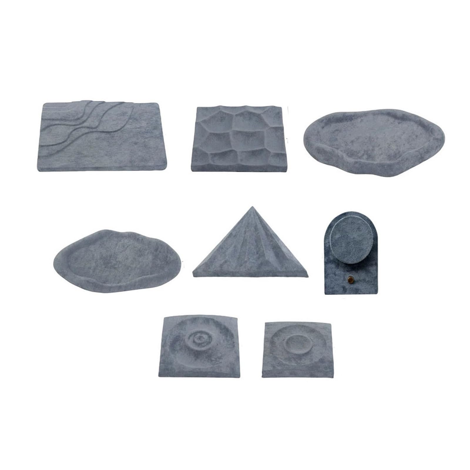 Stojak na biżuterię 8 Piece Multi Shape Velvet Jewelry Display Stand Set Stojak na naszyjnik