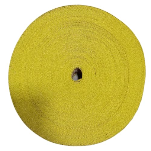 Image of ABB Ropes & Niwars 2 Inch X 50 Meters Plastic Niwars Webbing Roll for Folding Khat, Khatiya, Charpai Folding Bed,Chair, Baskets and Other Art Projects (Yellow)