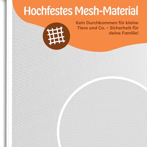petpurry® Treppenschutzgitter Türschutzgitter - weiß - Treppenschutzgitter ausziehbar 0-140cm - Treppenschutz für Haustiere und Kinder - Geeignet für Treppen und Türen