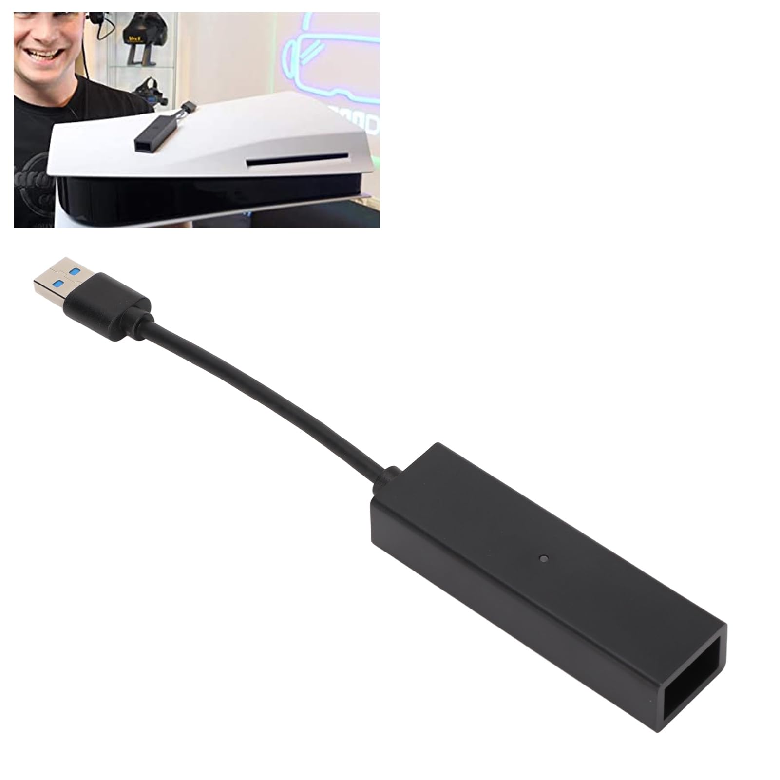 Yunseity Adaptador de Cámara PSVR para Consola de Juegos PS5, Cable Convertidor PS VR para Cámara Host PS4, Play PS VR en PS5