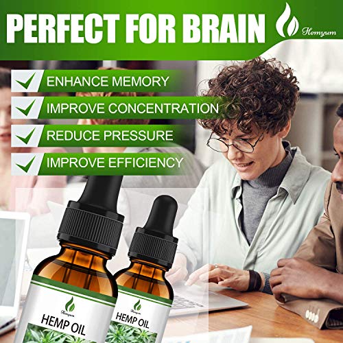 (2 Pack) Organic Hemp Oil for Pain Relief and Inflammation - Supports Anxiety Stress Sleep Relaxation - Zero CBD Oil or Cbdoil-Cannabidiol Cdb Cbdmd Cbs - Extra Strength Extract Drops Tincture - Vegan - Image 6