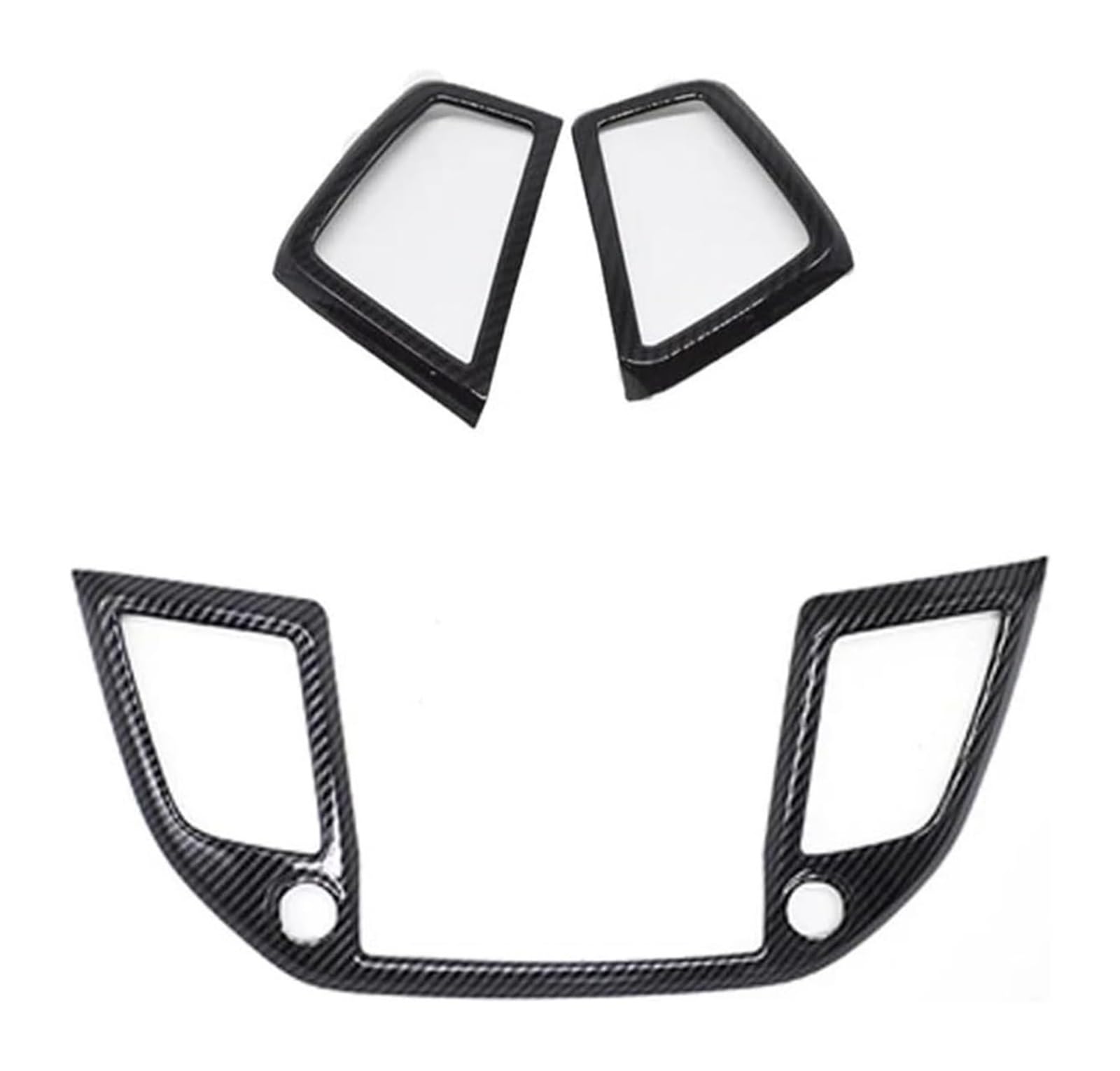 Qwqnsd Carbon Fiber Set Car Dashboard Center Air Outlet Cover Trim For Hyudai For Tucson 2015-2018 Car Interior Mouldings(Carbon Fiber Set)