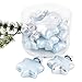 Produktbild Dadeldo Weihnachtskugel Sterne Premium 10er Set Glas 4x4x2cm Xmas Baumschmuck (Blau)