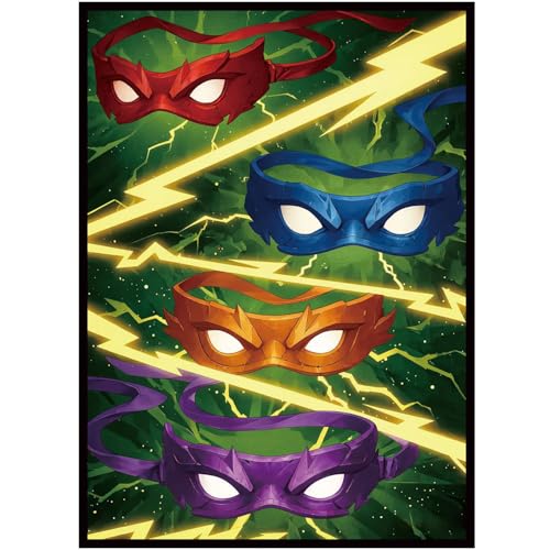 MTG Card Sleeves for Collectible Trading Cards Turtle Mask Theme Cute Sleeves 100+4 Count