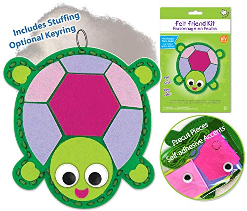 Turtle Project Kit Beginner Sewing Kit for Kids My First Sewing Kit Felt Animal Kit Art Projects for Preschoolers Sewing Kit Toddler Sewing Kit Felt Sewing Kit for Kids Sewing Kit Sewing for Beginners