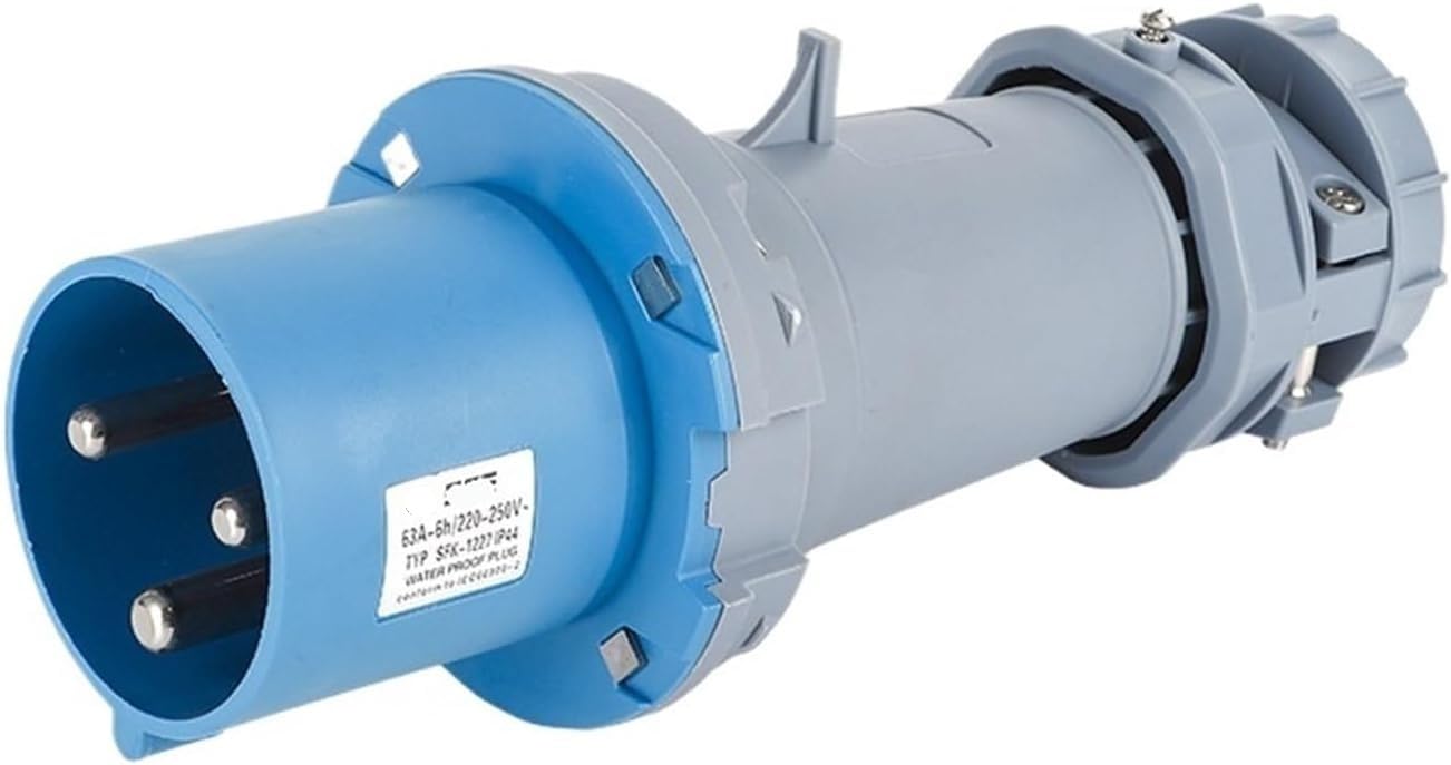 Hzimhnhi One Color 1Pc 63A Industry Waterproof Plug Sfk-033 034 035 | Non-Explosion-Proof | Ip44 Rated | Reliable Electrical Connector(3 Core 63A Sfk 1227)