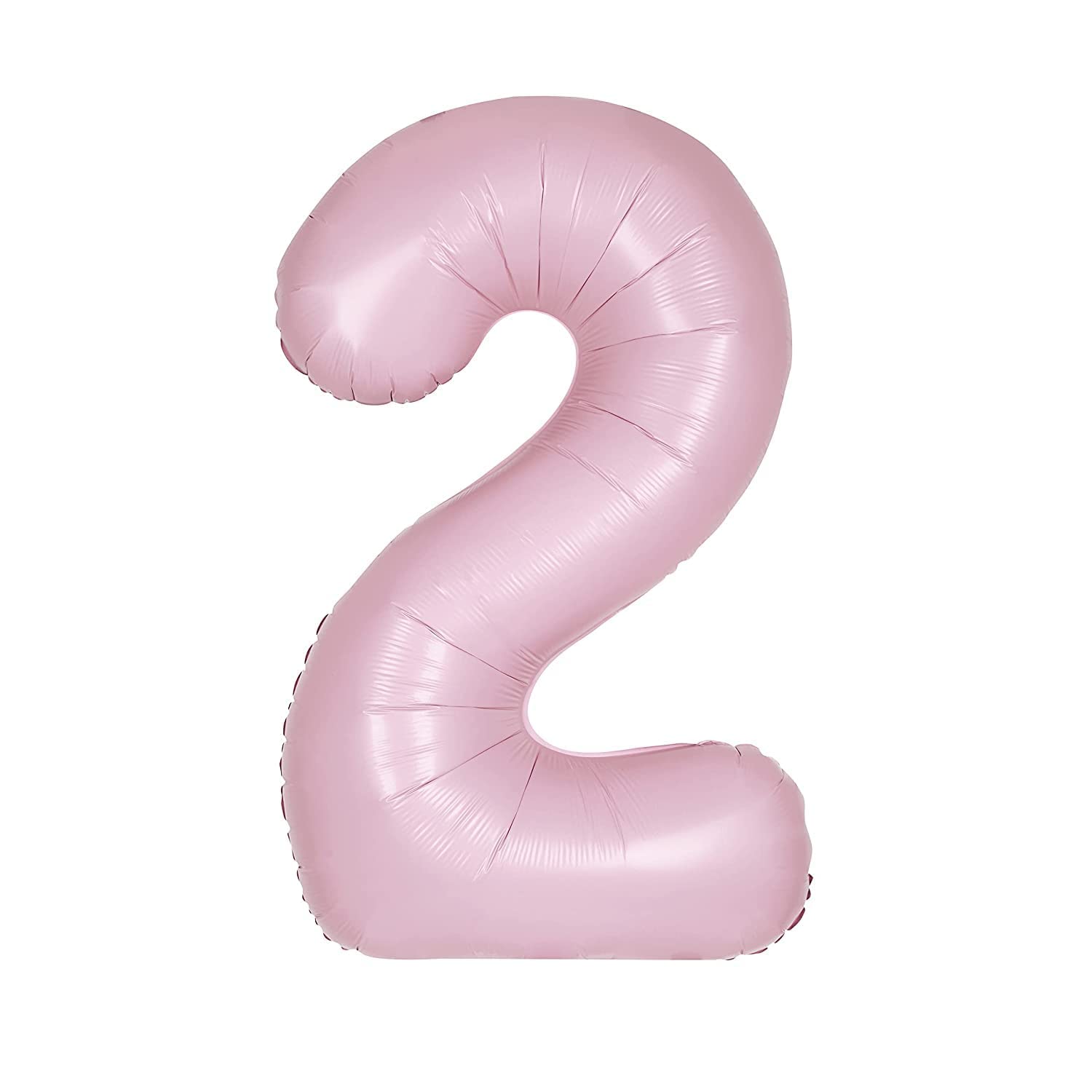Unique Party 13882 - Giant Foil Number 2 Balloon - 86.3 cm - Matte Baby Pink