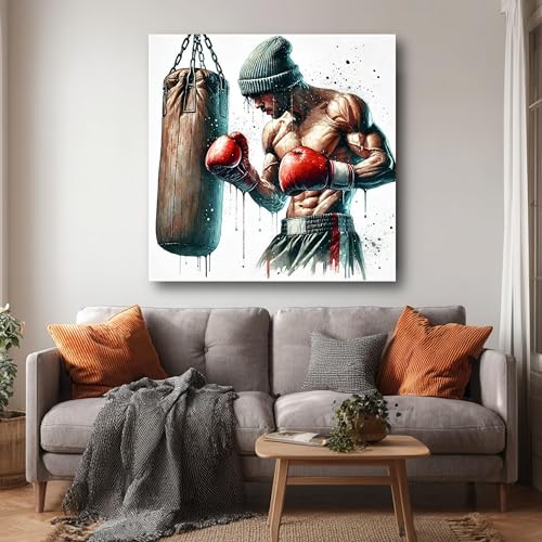 Toile d'entraînement de boxe 55x55cm poster motivation sport - 3