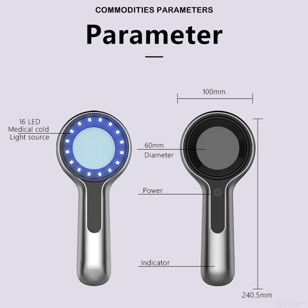 Lampe Woods Analyseur de Peau UV Grossissant pour les Tests de Beauté Du Lampe Wood pour les Tests D'Analyse des Soins de la Peau