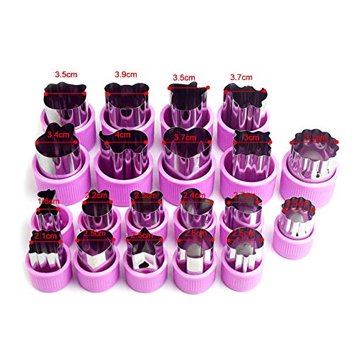 DECDEAL 20pcs legumes cortador de frutas moldes de aço inoxidável ferramentas de corte para bolo de
