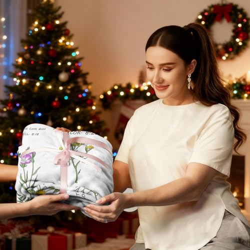 Image of Christian /Inspirational /Religious /Spiritual /Birthday Gifts for Women /Adults, First Holy Communion Gifts for Girls, Soft Throw Blankets for Women 40 inchx 50 inch