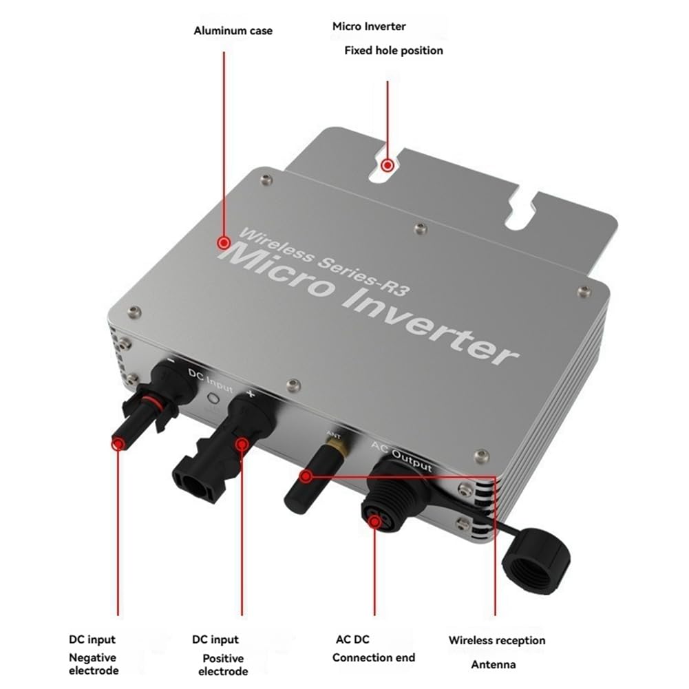 Onduleur Solaire 400W Grid Tie MPPT Micro Inverter 230V/120V avec Support WIFI pour Système de Génération de Puissance Photovoltaïque Extérieur