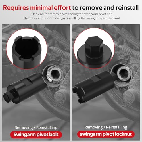 Image of JAVIK Swingarm Pivot Bolt Lock Nut Removal Install Tool for Honda Recon 250 Rubicon 500 Big Red FourTrax 300 Rancher 350 400 Foreman 400 420 450 500 OEM# 07908-4690003