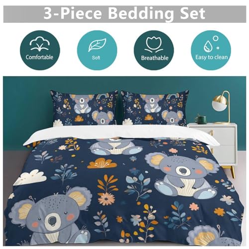 Parure de lit microfibre 135 x 200 cm anti-plis et thermorégulatrice pour enfant - 6