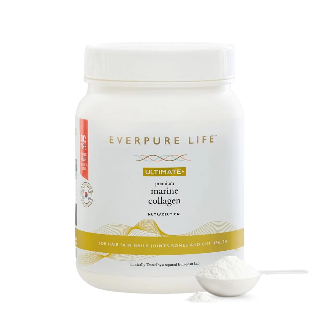 Ultimate+ Marine Collagen Powder (300g) | Hydrolysed Korean Supplement Peptides Type I & III for Skin, Hair, Nails & Bones | Clinically Proven | No Added Sugar & Unflavoured