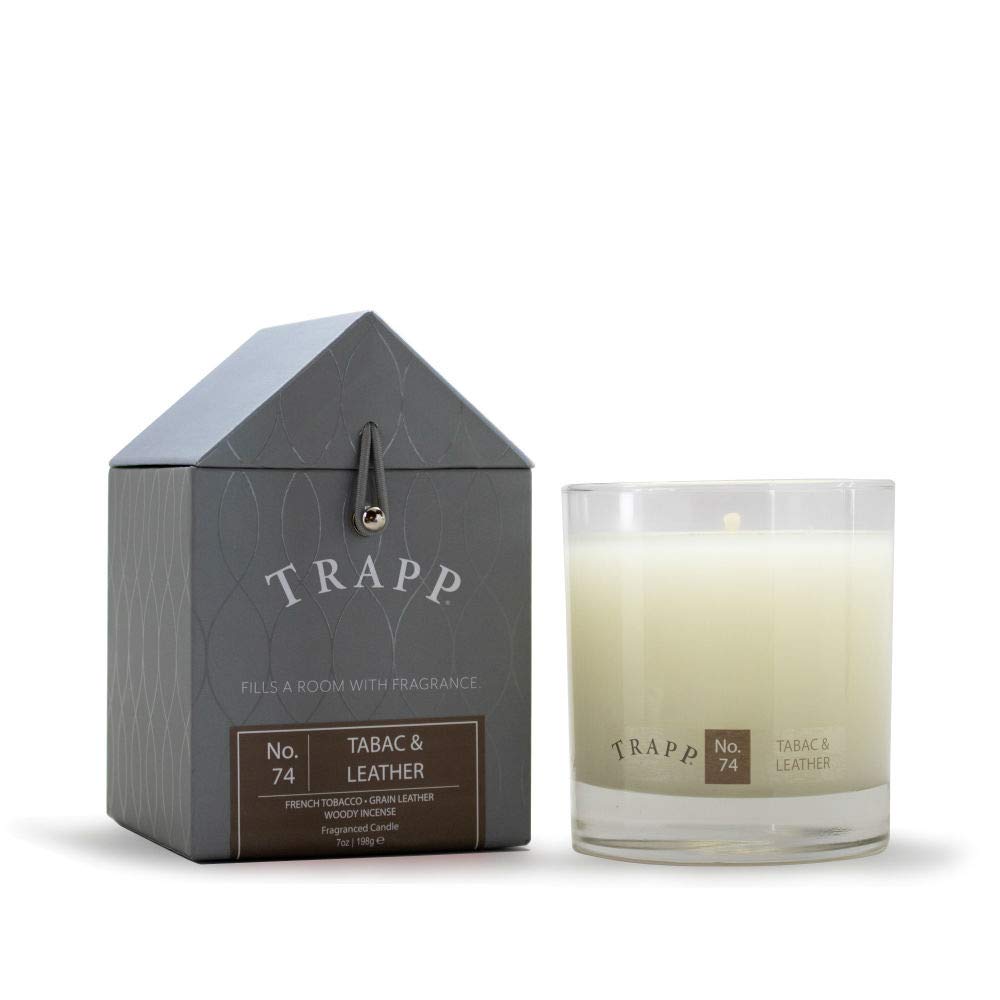 Trapp 7oz Signature Home Collection Poured Scented Candle - No. 75 Tabac & Leather