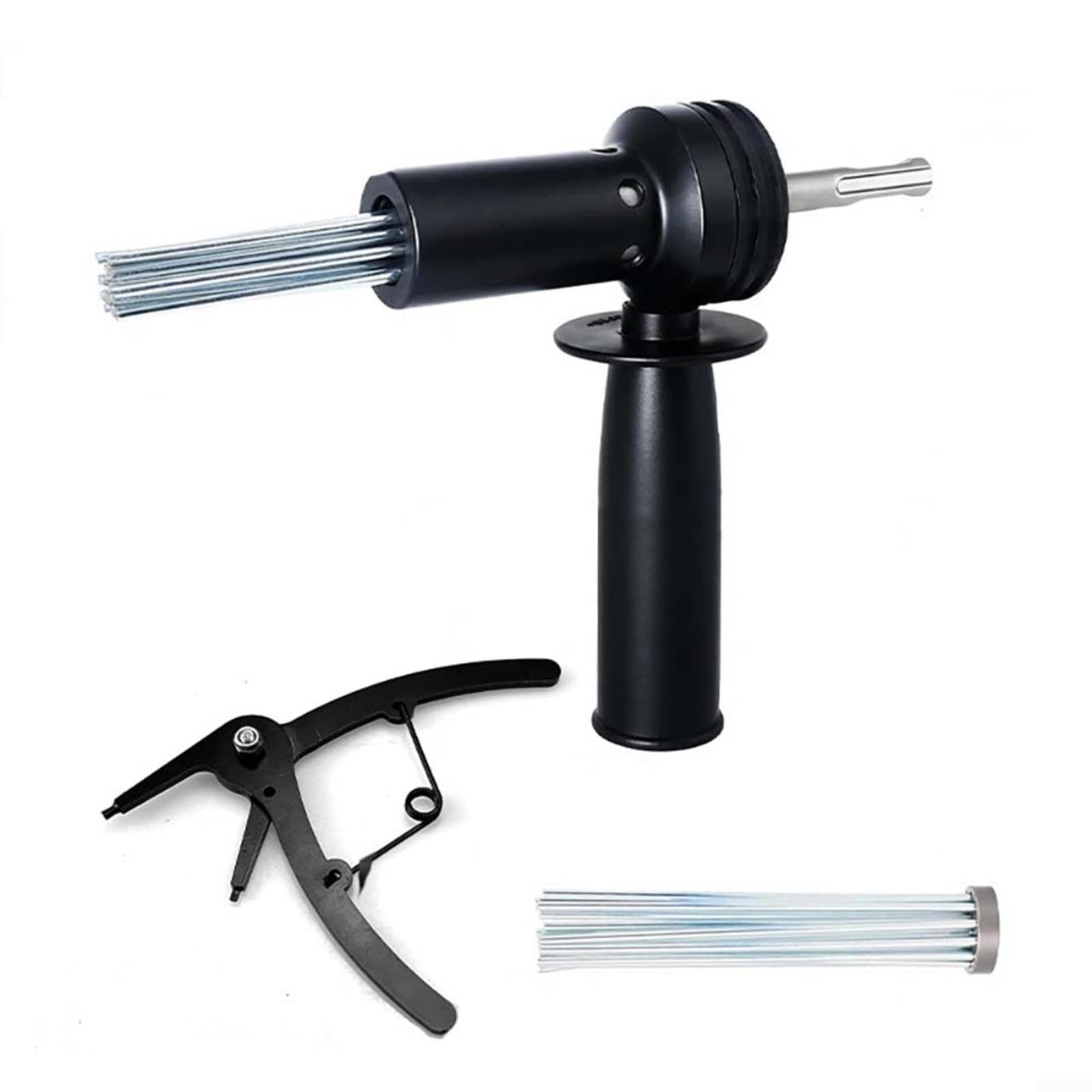 Adaptateur de foret SDS avec 18 aiguilles pour marteau électrique, dérouilleur et foret à béton en acier trempé, qualité industrielle pour maçonnerie et carrelage, couleur aléatoire