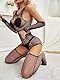 Sexy Dessous Damen für sex Bodystocking Catsuit ouvert Netz body dessous damen sexy Unterwäschen Reizwäsche Netz Strumpfhose Hohle Jumpsuit Frauen Bodysuit Nachtwäsche outfit sets mit Handschuhe