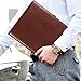 Leather Folder Portfolio,Legal Pad Holder,Portfolio Binder,Leather Clipboard for Business School Office Conference (Brown)